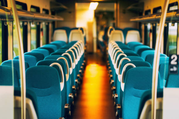 istock High Angle View Of Empty Seats In Bus 1047518490