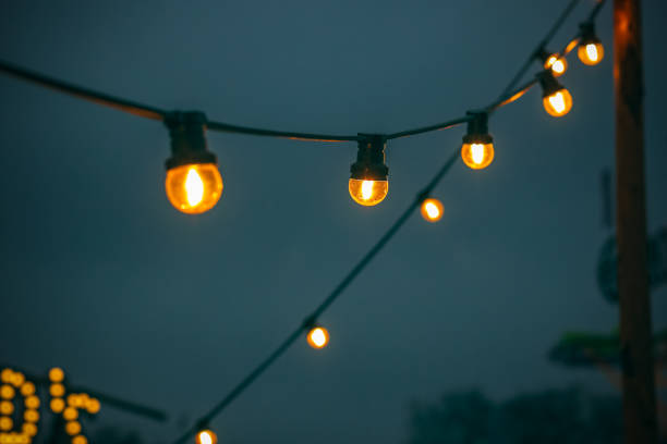Festive lights decorated at Christmas fair winter wonderland Festive lights decorated at Christmas fair winter wonderland in London hyde park flowers stock pictures, royalty-free photos & images