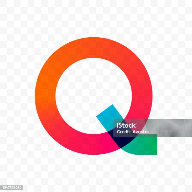 Letter Q Vector Logo In Color Gradient Colors Stock Illustration - Download Image Now - Letter Q, Logo, Abstract