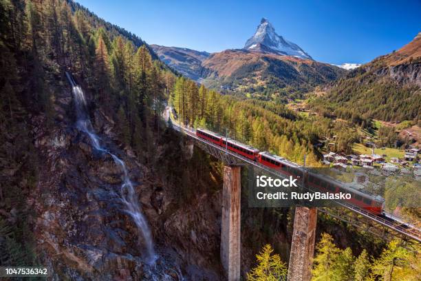 Zermatt Switzerland Stock Photo - Download Image Now - Train - Vehicle, Switzerland, Zermatt