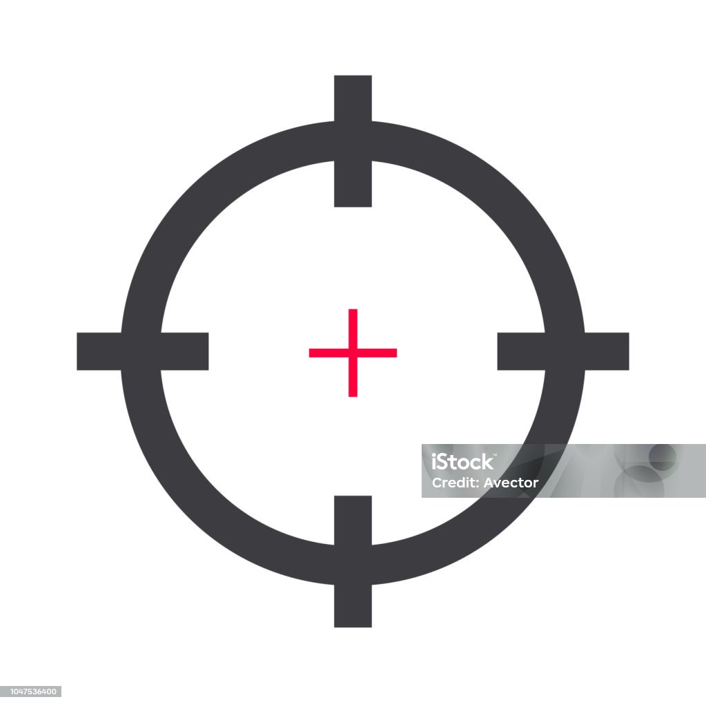 Target aim for rifle or gun shot hunt or success achievement or shooting training Sport stock vector