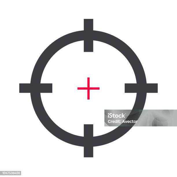Target Aim For Rifle Or Gun Shot Hunt Or Success Achievement Or Shooting Training Stock Illustration - Download Image Now
