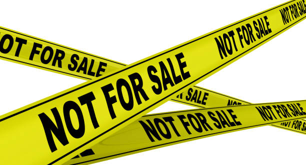 istock Not for sale. Yellow warning tapes 1047540770