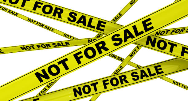 istock Not for sale. Yellow warning tapes 1047540796
