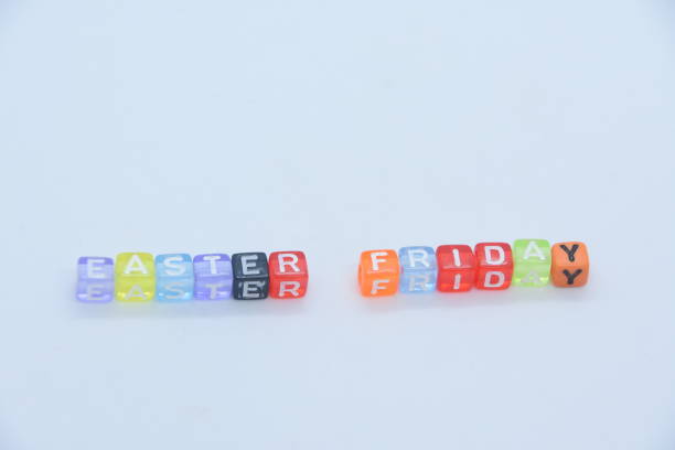 istock Word EASTER FRIDAY made of letter cubes 1047543398