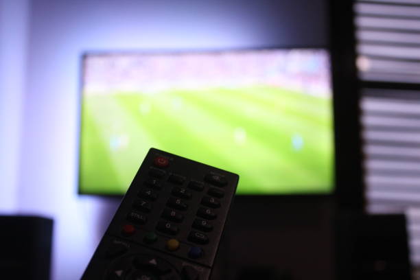 istock Watching tv at bedroom 1047547118