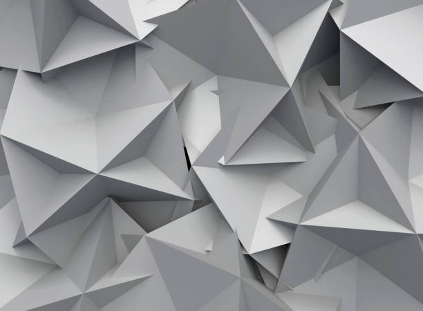 istock 3D abstract background. Illustration of geometric stones 1047549912