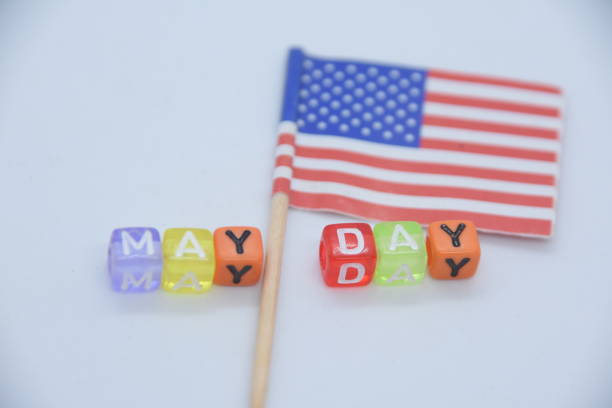 istock Word MAY DAY made of letter cubes 1047557174