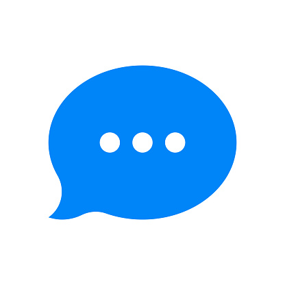 Chat bubble message vector icon or typing chat or comment notification