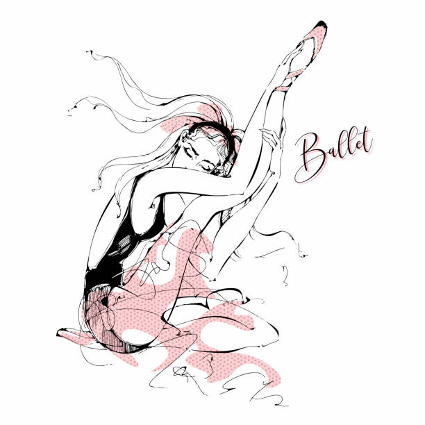 istock Ballerina. Dancer. Ballet. Graphics. Girl. Vector illustration. 1047564778