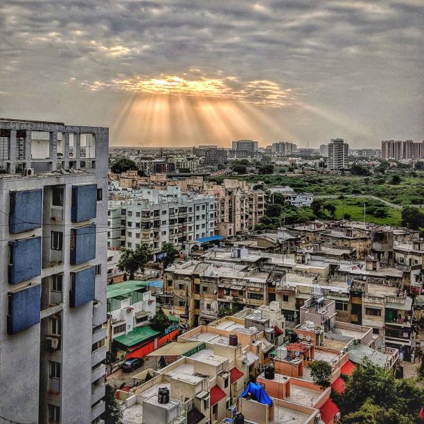 istock Beautiful city top view 1047570486