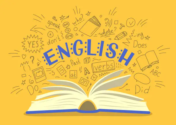 Vector illustration of English.