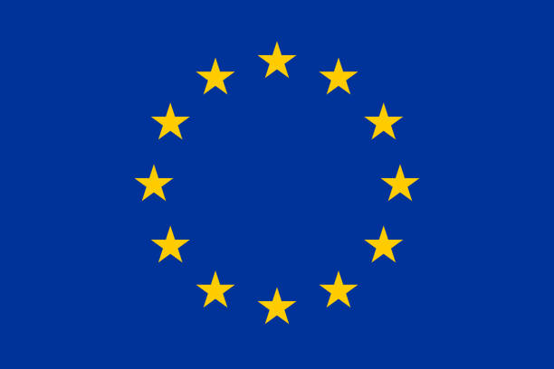 ilustraciones, imágenes clip art, dibujos animados e iconos de stock de vector bandera de la unión europea. proporción 2:3. bandera de europa. la bandera europea. doce estrellas doradas. unidad de europa. bandera de la ue. - european union flag illustrations