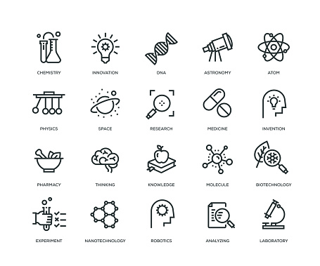 Science Icons - Line Series