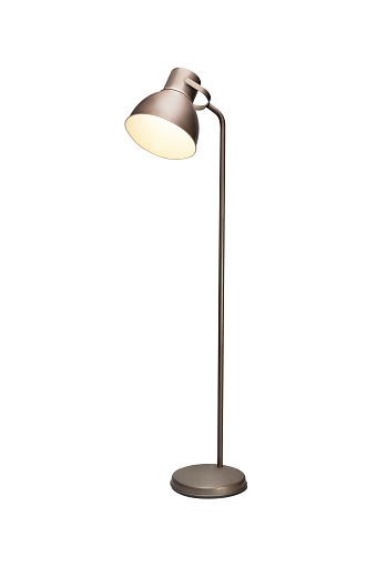 Floor lamp isolated on white background