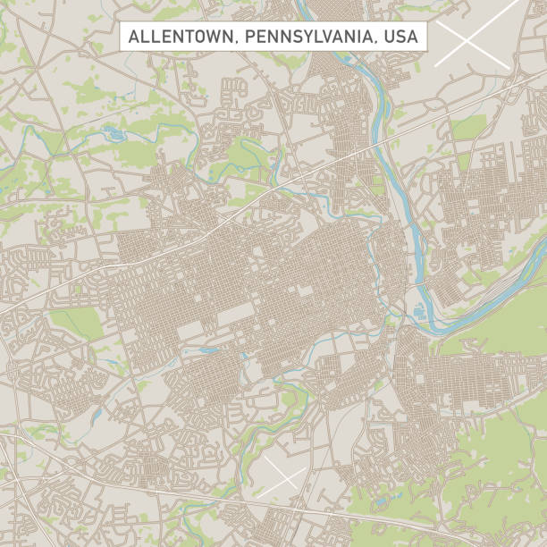 Allentown Pennsylvania US City Street Map Vector Illustration of a City Street Map of Allentown, Pennsylvania, USA. Scale 1:60,000.
All source data is in the public domain.
U.S. Geological Survey, US Topo
Used Layers:
USGS The National Map: National Hydrography Dataset (NHD)
USGS The National Map: National Transportation Dataset (NTD) allentown pennsylvania stock illustrations