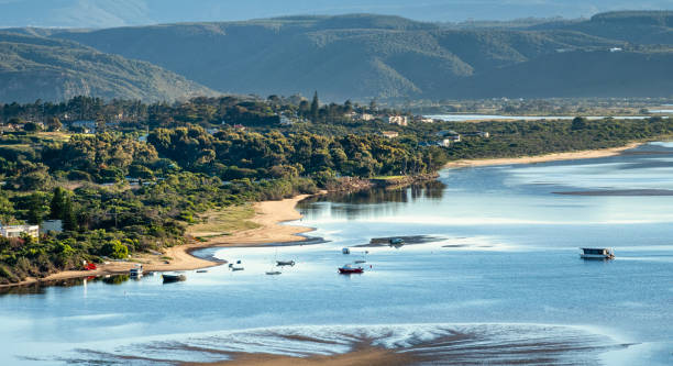 Keurboom's  River Lagoon, Plettenberg Bay, South Africa stock photo