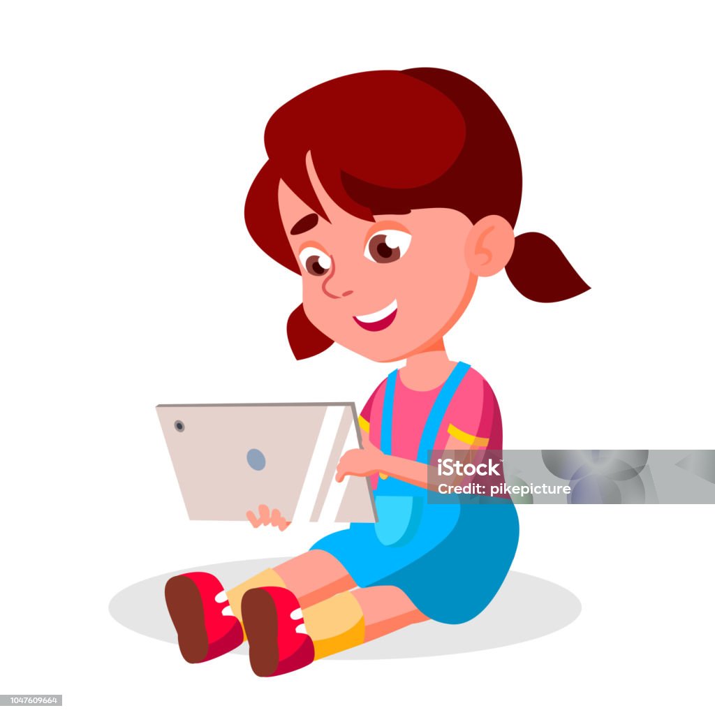 Ilustración de Los Niños S Gadget Dependencia Vectores Problema Moderno En  La Red Social Ver El Video Juego Ilustración De Dibujos Animados Aislados y  más Vectores Libres de Derechos de Niño -