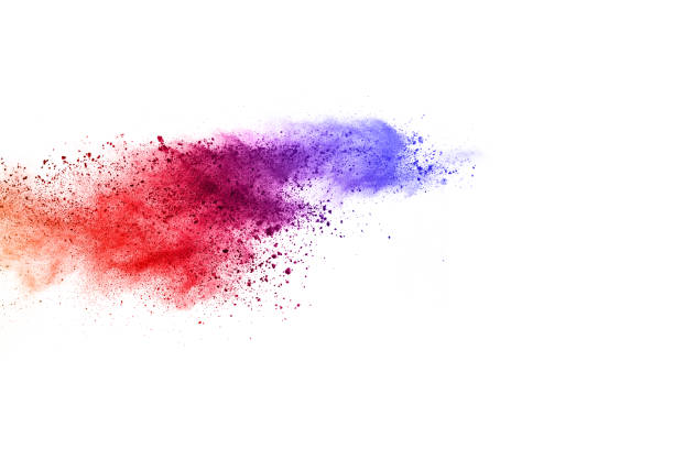 istock Colorful powder explosion on white background. Colored cloud. Colorful dust explode. Paint Holi. 1047617746