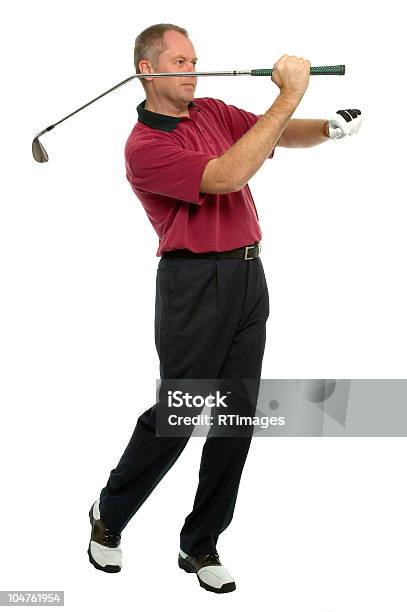 Golfista Tirar Una Club Foto de stock y más banco de imágenes de Golf - Golf, Roto, Adulto