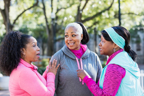 istock Three mature African-American women conversing 1047620782