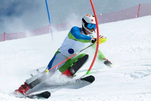 istock Young Man at Slalom Ski Race 1047621218