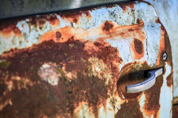 istock Rust oldtimer car - Ruined Cars on the Station 1047626646
