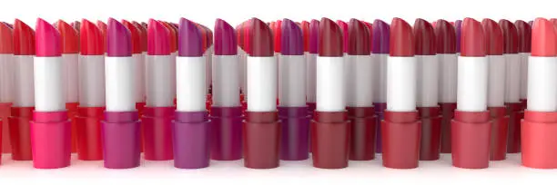 Photo of rows of lipstick