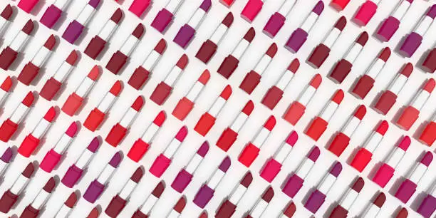 Photo of rows of lipstick