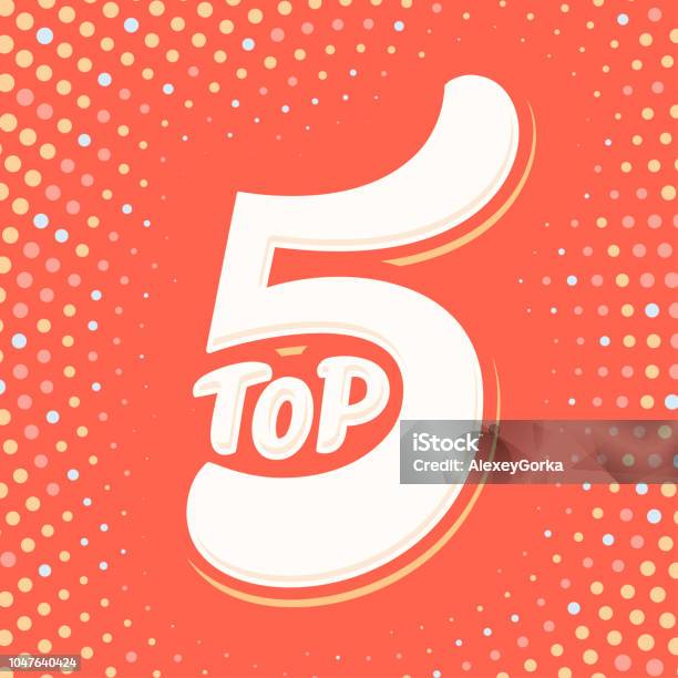 Top 5 Vector Lettering Stock Illustration - Download Image Now - Number