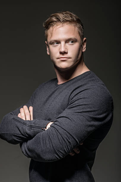 istock Young male athlete in studio shot 1047645248