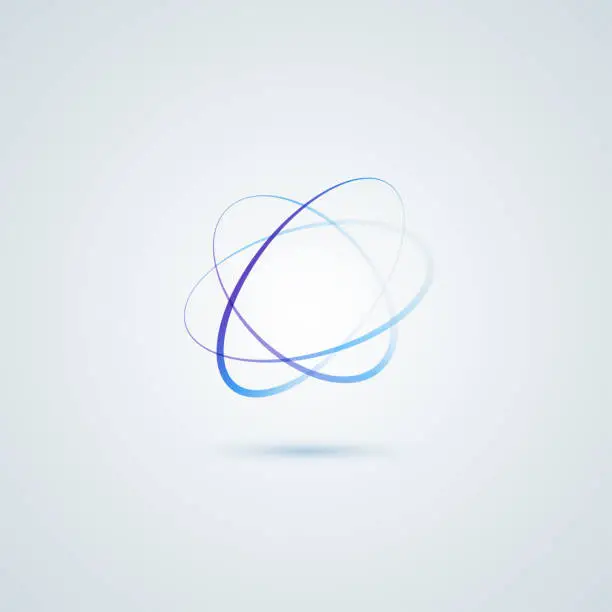 Vector illustration of Atom logo design