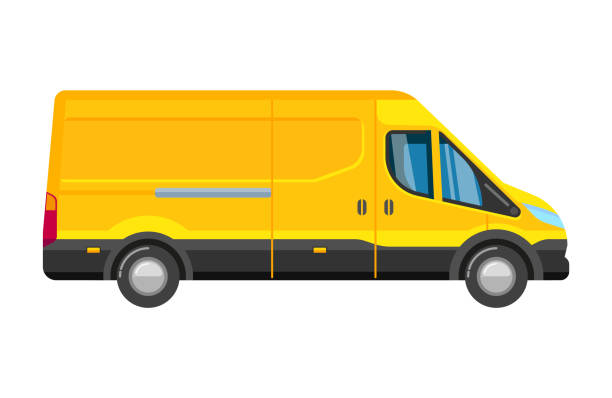 istock minibus taxi. passenger public yellow minivan vehicle side view vector illustrations of automobile 1047647946