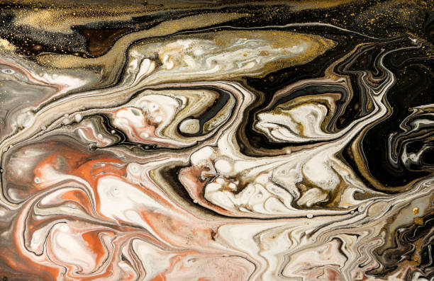 istock Gold marbling texture design. Golden marble pattern. Fluid art. 1047653612