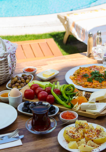 istock travel concept setup with traditional turkish breakfast 1047656766