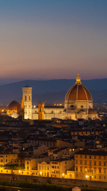 istock Florence skyline with Il Duomo at sunset 1047657508