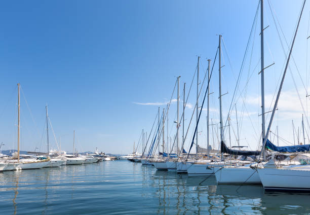 istock Yachts and sailboats in a harbour 1047658644