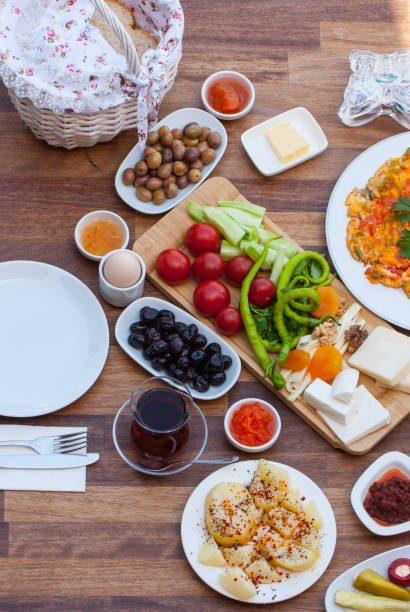 istock travel concept setup with traditional turkish breakfast 1047662432