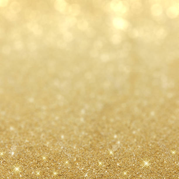 istock Beautiful gold background with sparkling glitter and bokeh light 1047664768