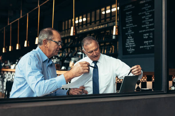 istock Business partners meeting in a restaurant 1047671914