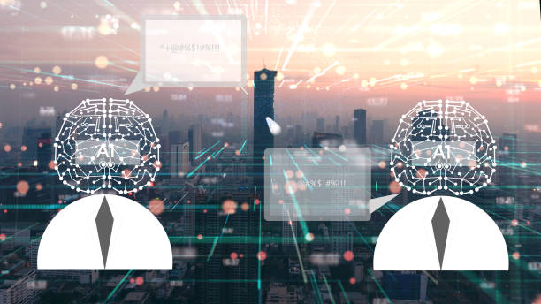 istock Artificial Intelligence talking together by Their own language.AI tehcnology concept 1047672048