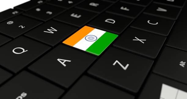 bouton drapeau de l'inde - politics internet computer key render photos et images de collection