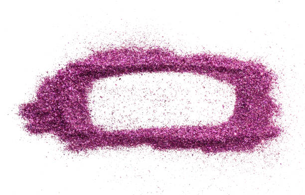 istock Frame for text from pink sequins. Design for festive decoration. 1047677726