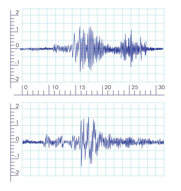 erdbeben welle seismograph vektor - erdbeben stock-grafiken, -clipart, -cartoons und -symbole