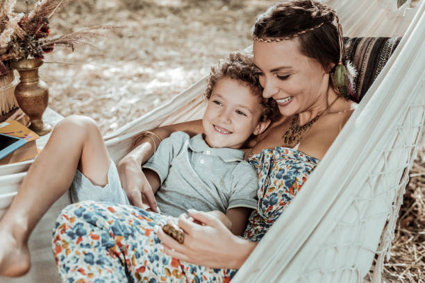 istock Pleasant mother and child laughing at something 1047690618