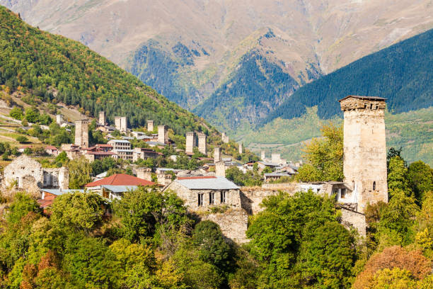 istock Mestia in Georgia 1047693346