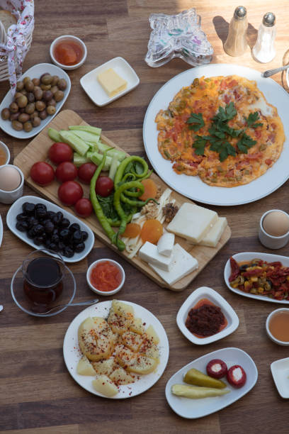 istock travel concept setup with traditional turkish breakfast 1047693672