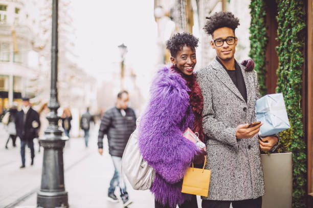 istock Young couple is buying Christmas presents 1047694276