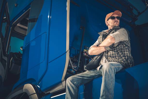 istock Young Caucasian Truck Driver 1047696656