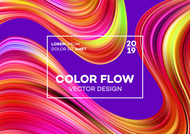 istock Modern colorful flow poster. Wave Liquid shape in blue color background. Art design for your design project. Vector illustration EPS10 1047698724